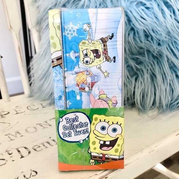 Sponge Bob, Vintage 2004, Set of 3, Glass Christmas Ornament In, Collectable Tin - Picture 5 of 11